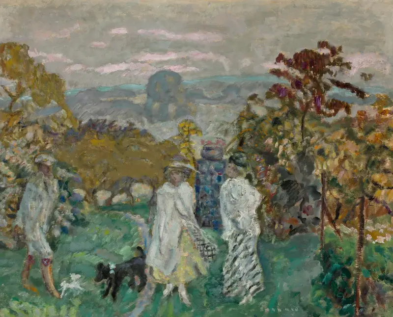 La sortie d’automne ou Les Elégantes av Pierre Bonnard
