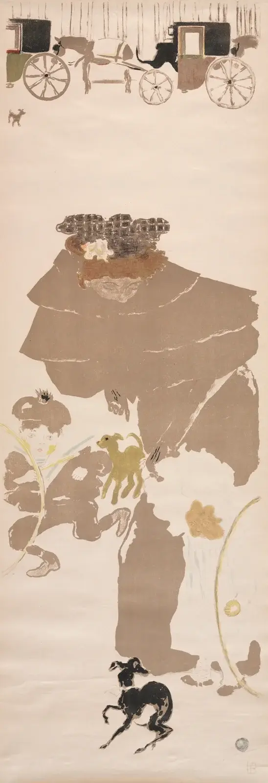 Nursemaids’ Promenade, Frieze of Carriages 2 av Pierre Bonnard