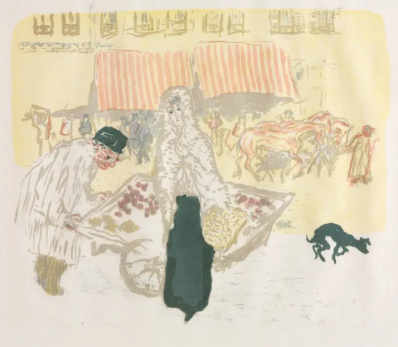 Några aspekter av Parislivet, skottkärran av Pierre Bonnard