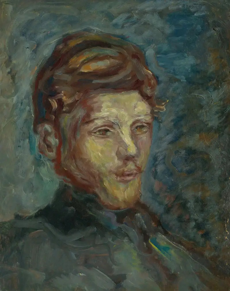 Tête de jeune homme barbu av Pierre Bonnard