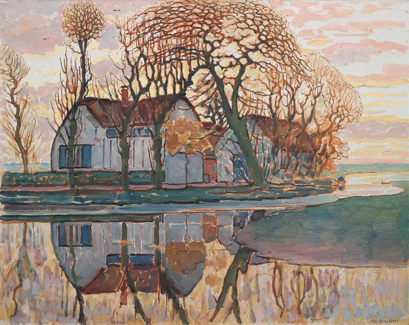 Gård nära Duivendrecht av Piet Mondrian