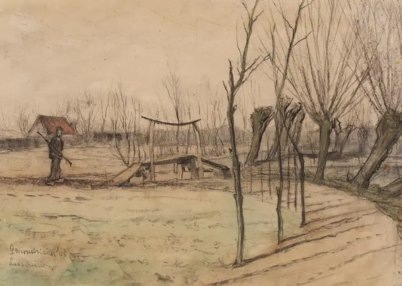 Landscape at Loosduinen av Piet Mondrian