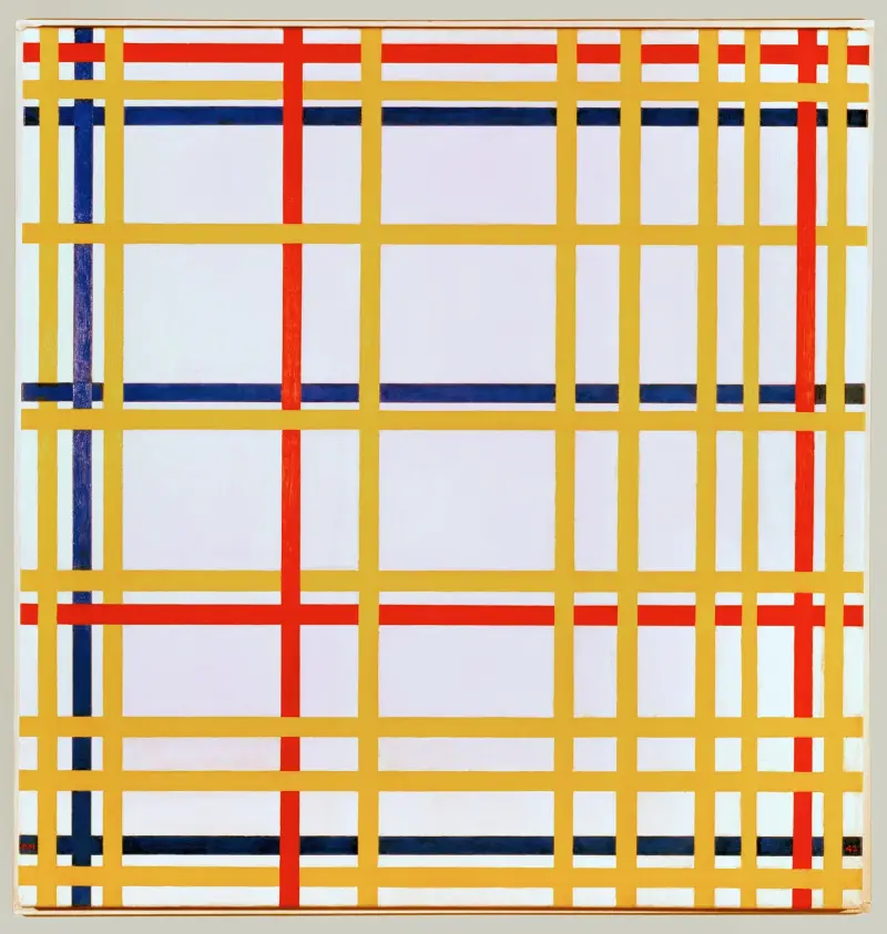 New York City I av Piet Mondrian