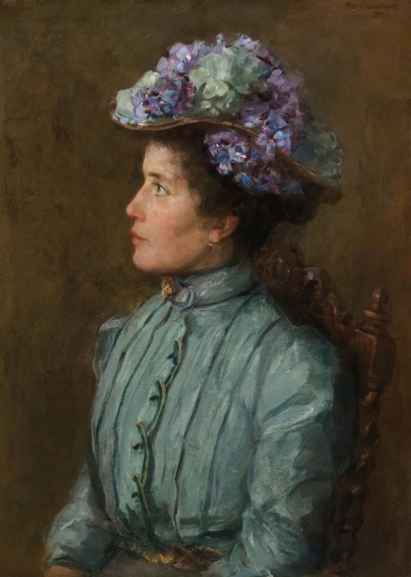 Porträtt av Elisabeth Sophia Maria (Betsy) Cavalini av Piet Mondrian