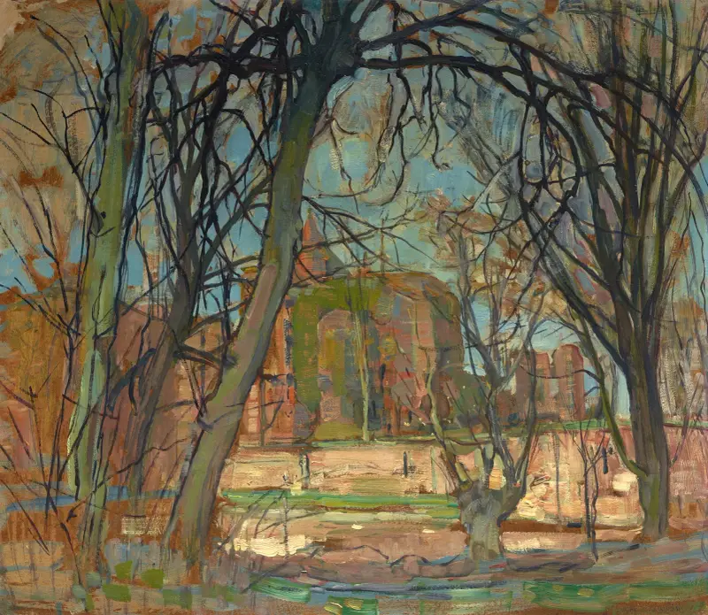 Wiosenne słońce (Lentezon); Ruina zamku; Brederode, Piet Mondrian