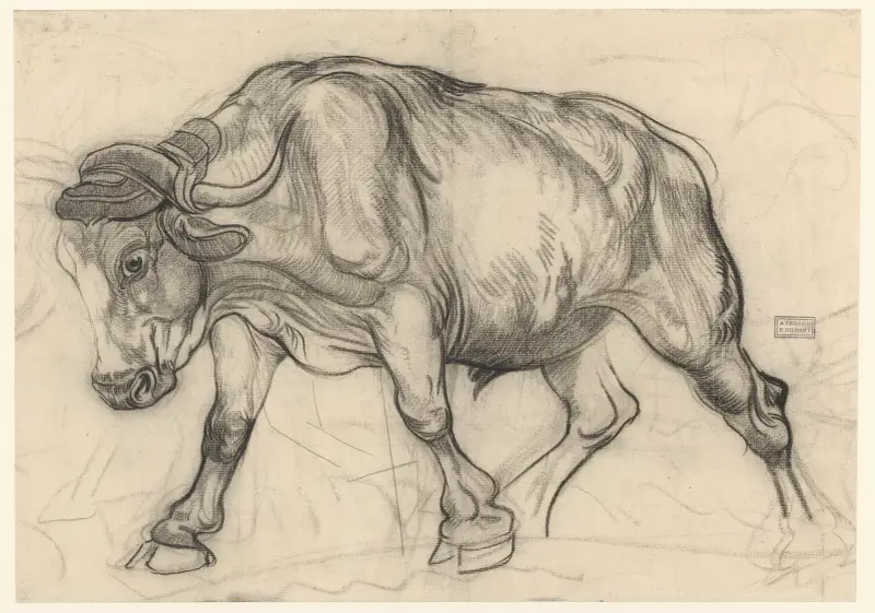 En dragande oxe av Pieter Dupont