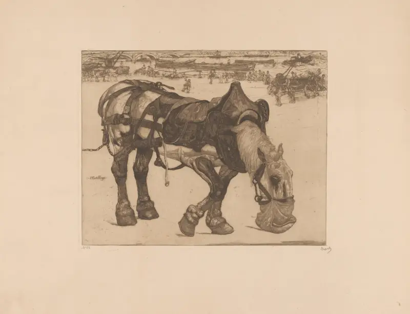 Etend ploegpaard av Pieter Dupont