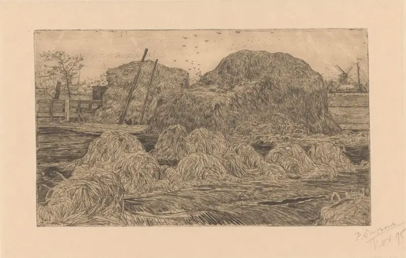 Höstackar på en åker av Pieter Dupont