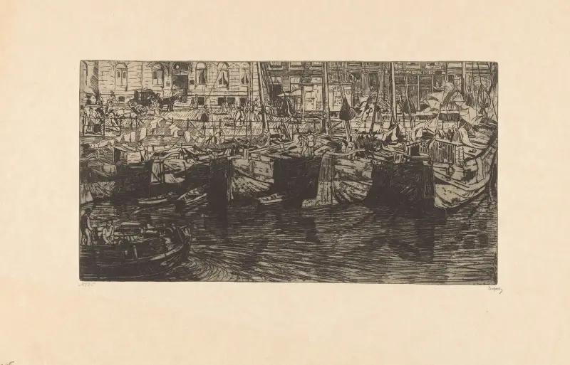 Statki na Damrak w Amsterdamie, 1895 – Nr. 1, Pieter Dupont