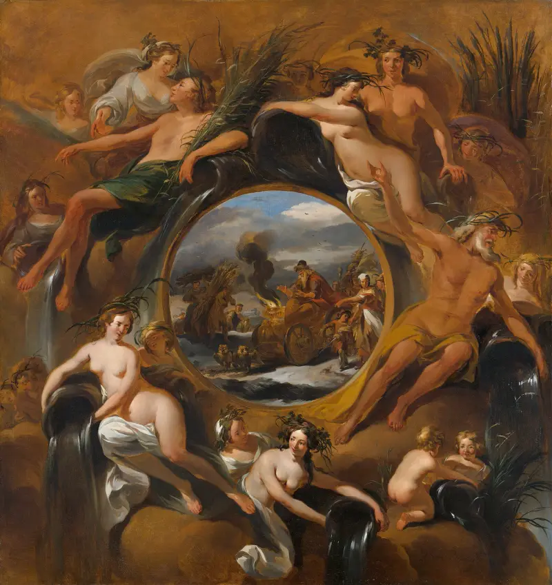 Alegoria zimy, Nicolaes Pietersz. Berchem