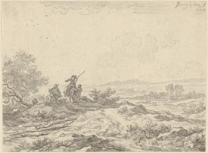 Dünenlandschaft mit Hirten von Nicolaes Pietersz. Berchem