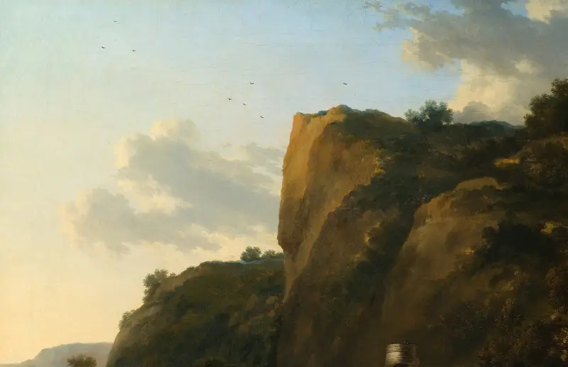 Landskap med vassplockare av Nicolaes Pietersz. Berchem