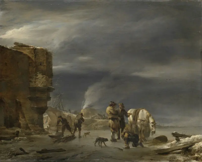 Na lodzie w pobliżu miasta, Nicolaes Pietersz. Berchem