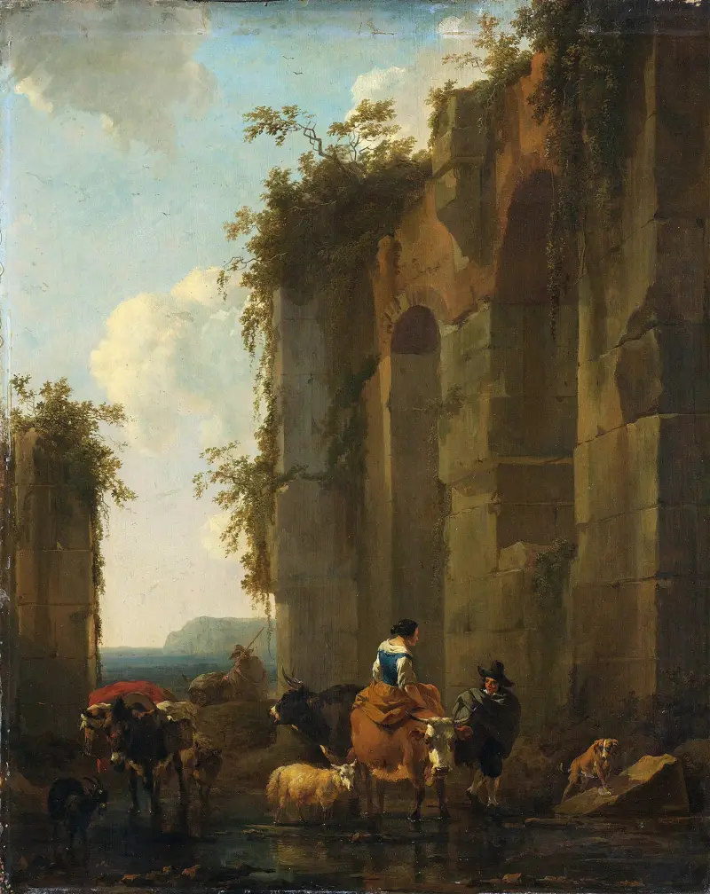Ruiner i Italien av Nicolaes Pietersz. Berchem
