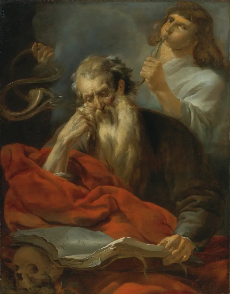 Saint Jerome av Nicolaes Pietersz. Berchem