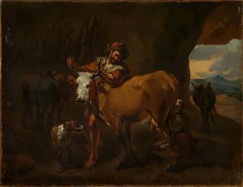 Kopigan (The cow milker) av Nicolaes Pietersz. Berchem