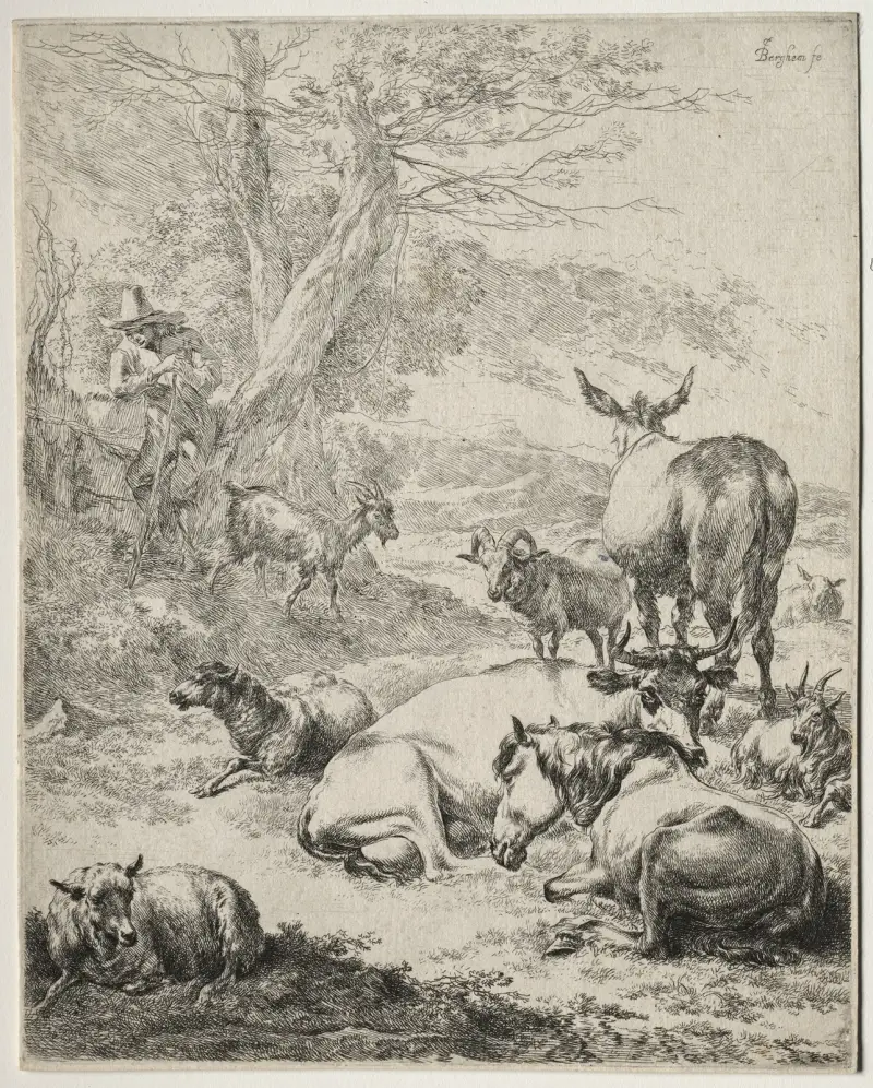Hjorden i vila av Nicolaes Pietersz. Berchem