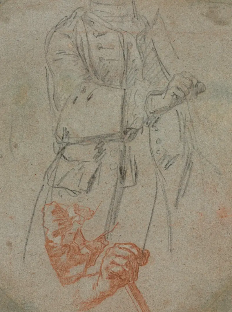 Studies of a Costume, Sleeve, and Hand av Pietro Longhi