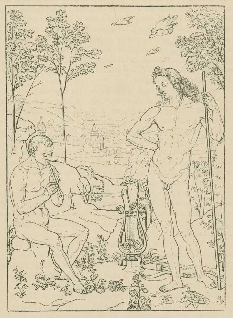 Apollon et Marsyas av Pietro Perugino