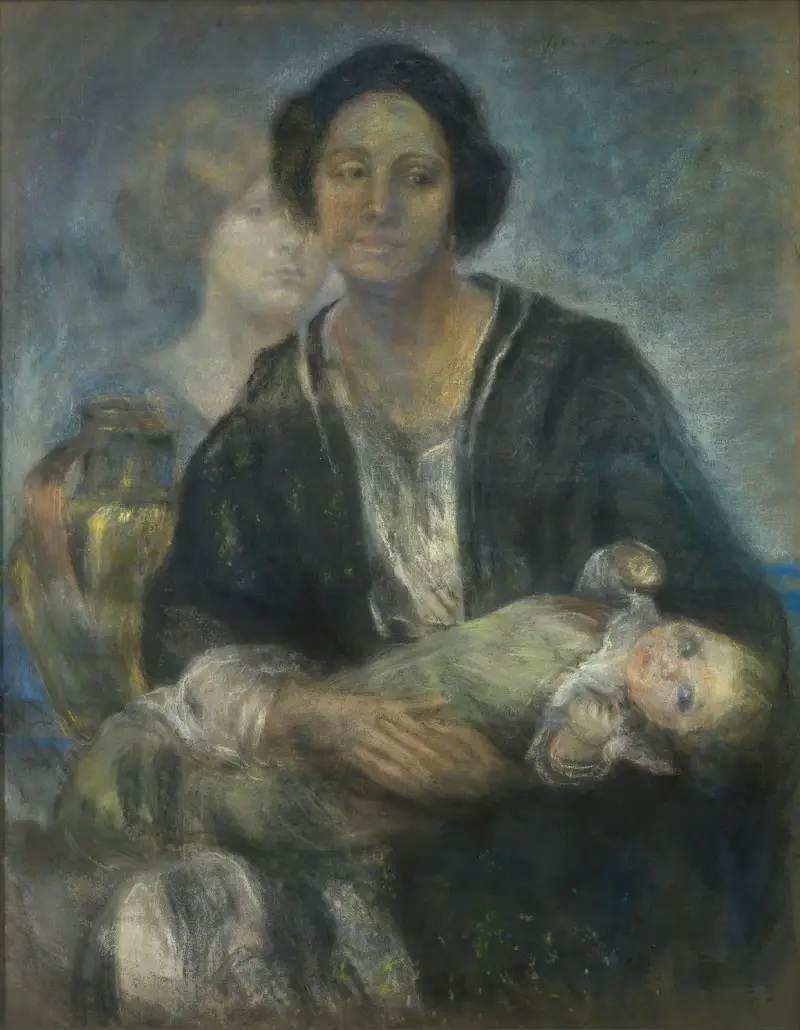 Italiensk kvinna med barn av Alice Pike Barney