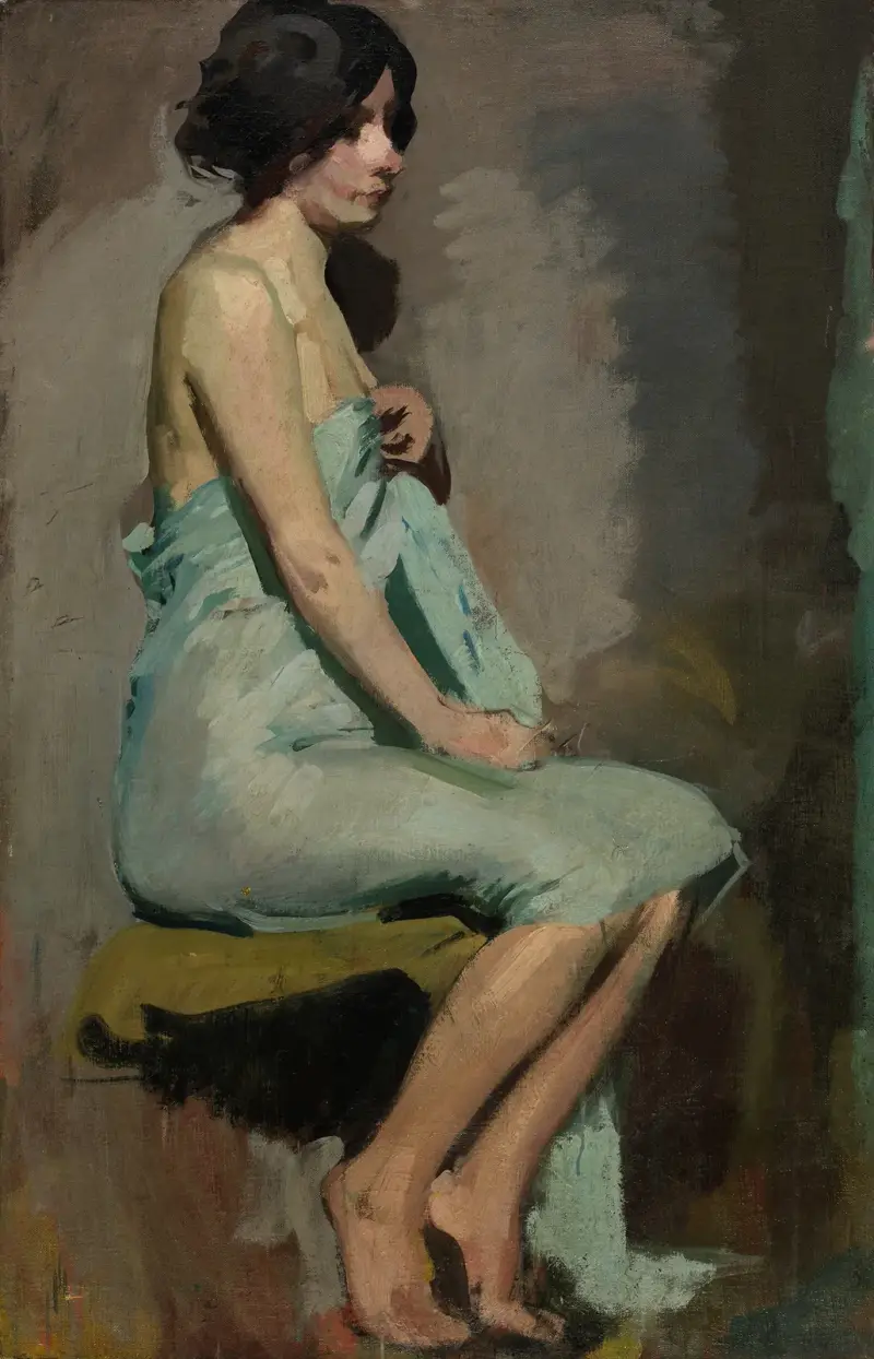 Studie av sittande kvinna av Alice Pike Barney