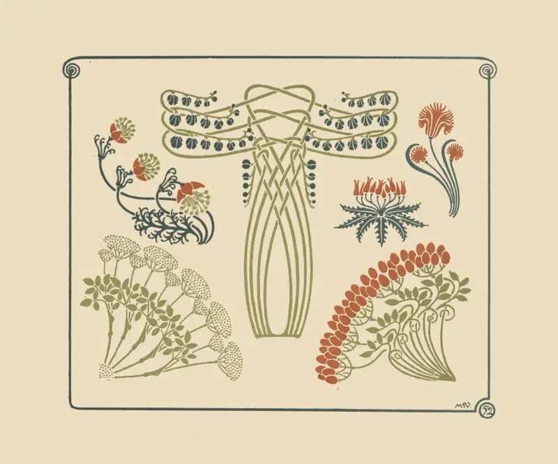 Abstract design based on tiny flowers. von Maurice Pillard Verneuil
