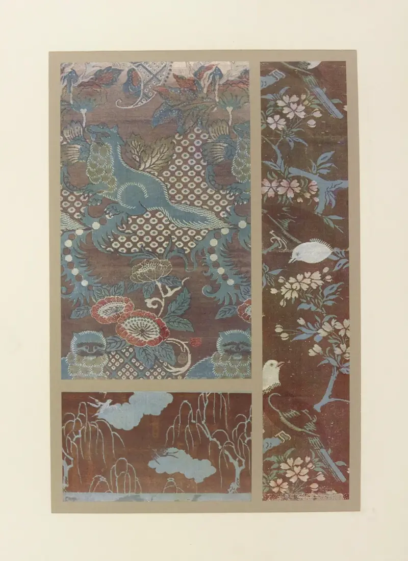 Animaux et fleurs ornementales ; oiseaux et fleurs ; oiseaux et cerisiers en fleurs av Maurice Pillard Verneuil