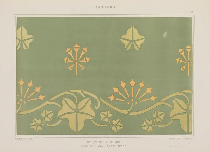 Bordure et semis, Feuilles & graines de lierre av Maurice Pillard Verneuil