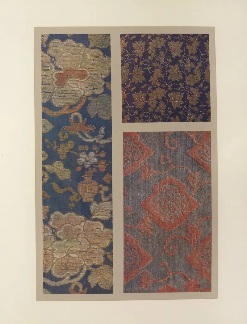 Blumen und ornamentale Motive; Füchse und Trauben; Ornamentmotive von Maurice Pillard Verneuil