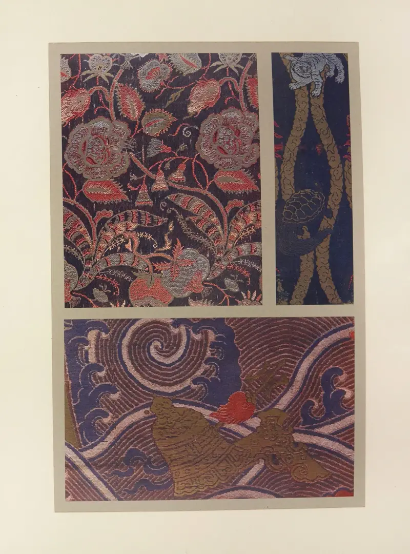 Stylizované květiny; tygr a želvy; ornamentální motivy, Maurice Pillard Verneuil