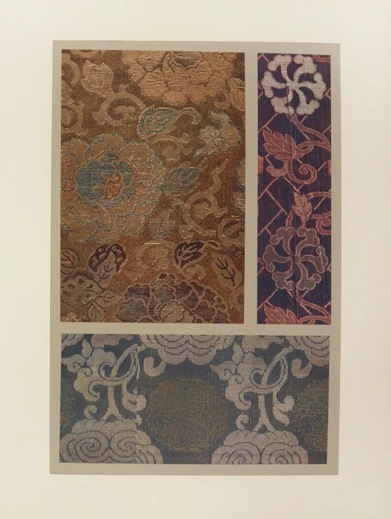 Pivoines stylisées ; fleurs stylisées ; motifs ornementaux av Maurice Pillard Verneuil