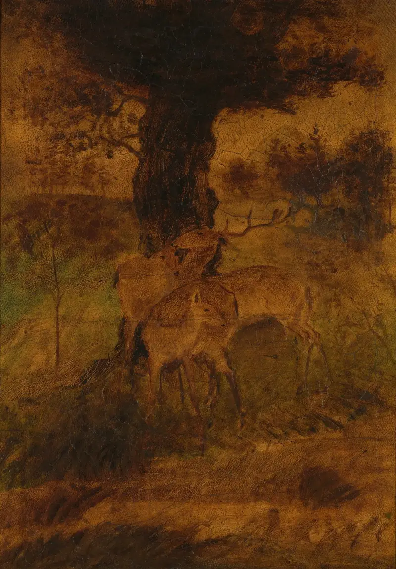 Jelen a dvě laně, Albert Pinkham Ryder