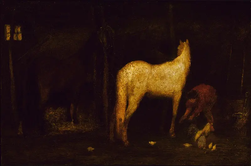 Ve stáji, Albert Pinkham Ryder