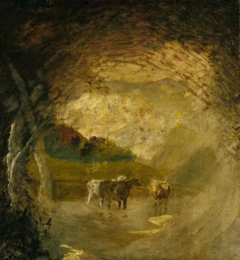 Krajina se stromy a dobytkem, Albert Pinkham Ryder