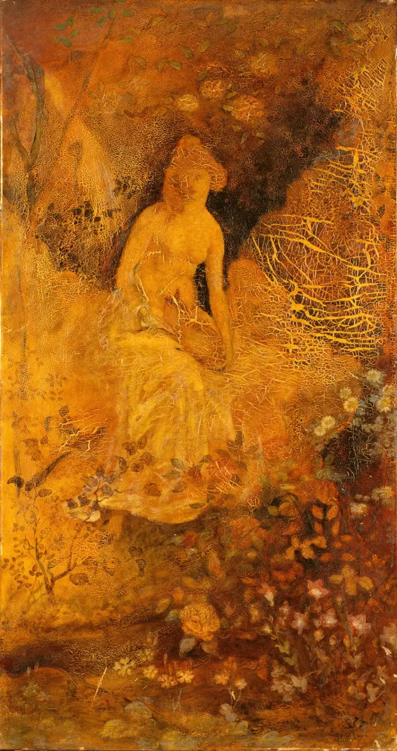 Woman with a Deer av Albert Pinkham Ryder