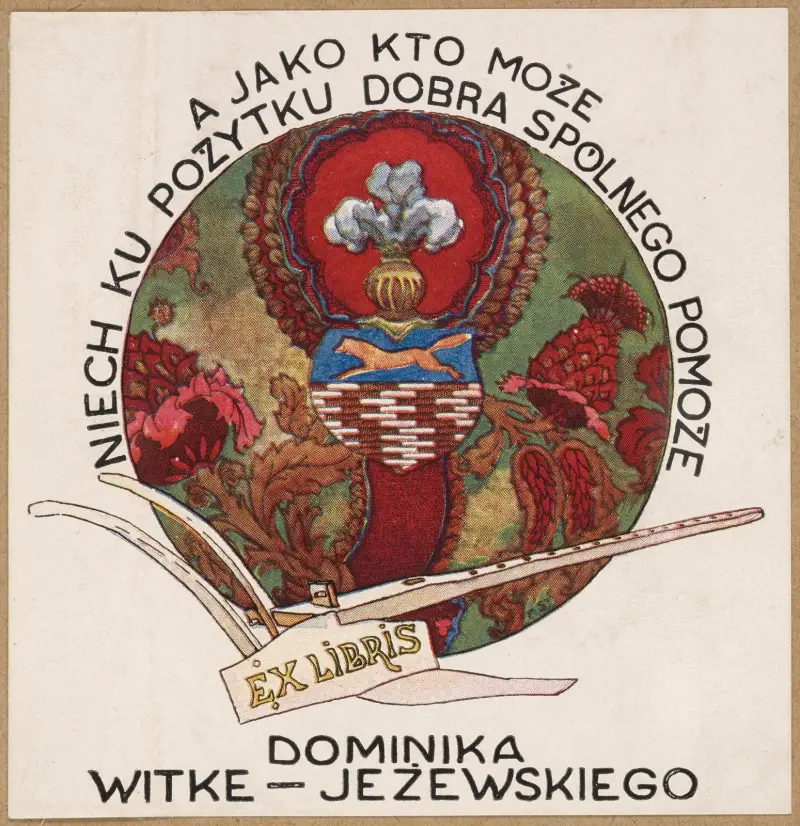 Ekslibris Dominika Witke Jeżewskiego (1862-1944) av Piotr Stachiewicz