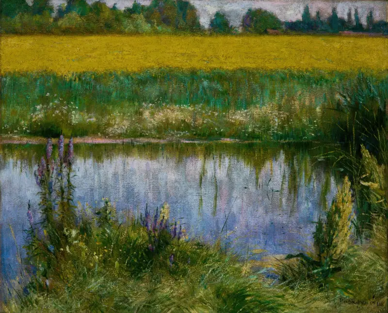 Pole łubinu, Władysław Podkowiński