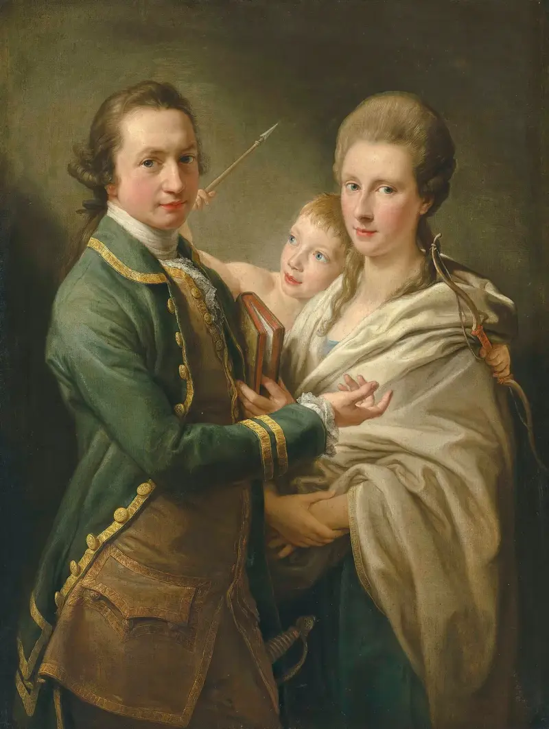 Arthur Saunders Gore, Viscount Sudley, later 2nd Earl of Arran (1734-1809), and his wife av Pompeo Batoni