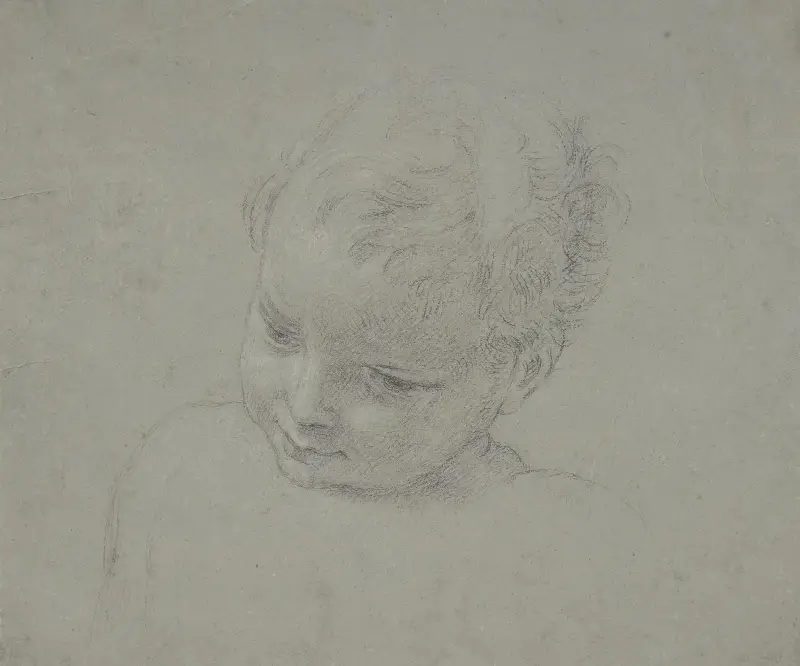 Porträtstudie eines Kindes, Brustbild von Pompeo Batoni