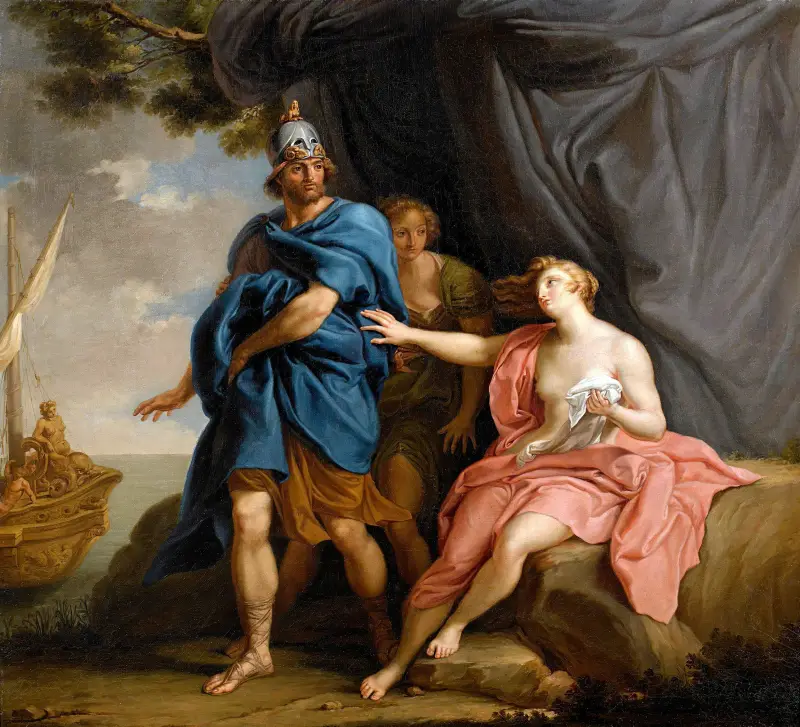 Dido And Aeneas av Pompeo Batoni