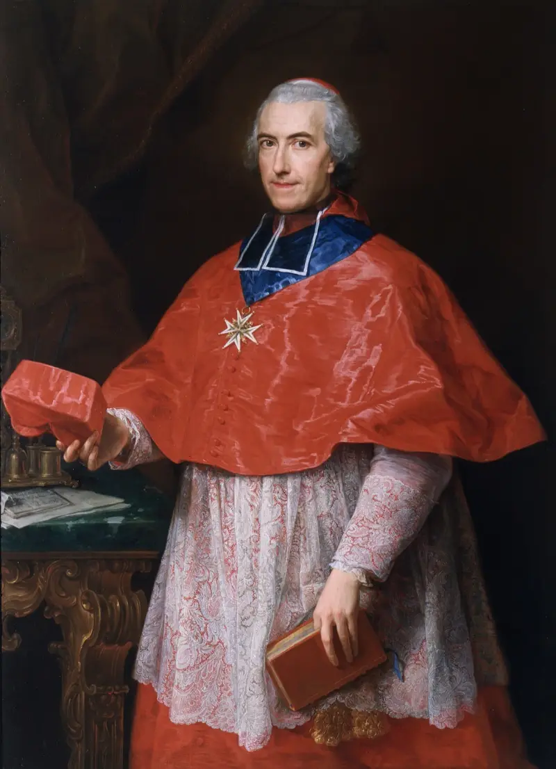 Portrait of Cardinal Jean-François Joseph de Rochechouart av Pompeo Batoni