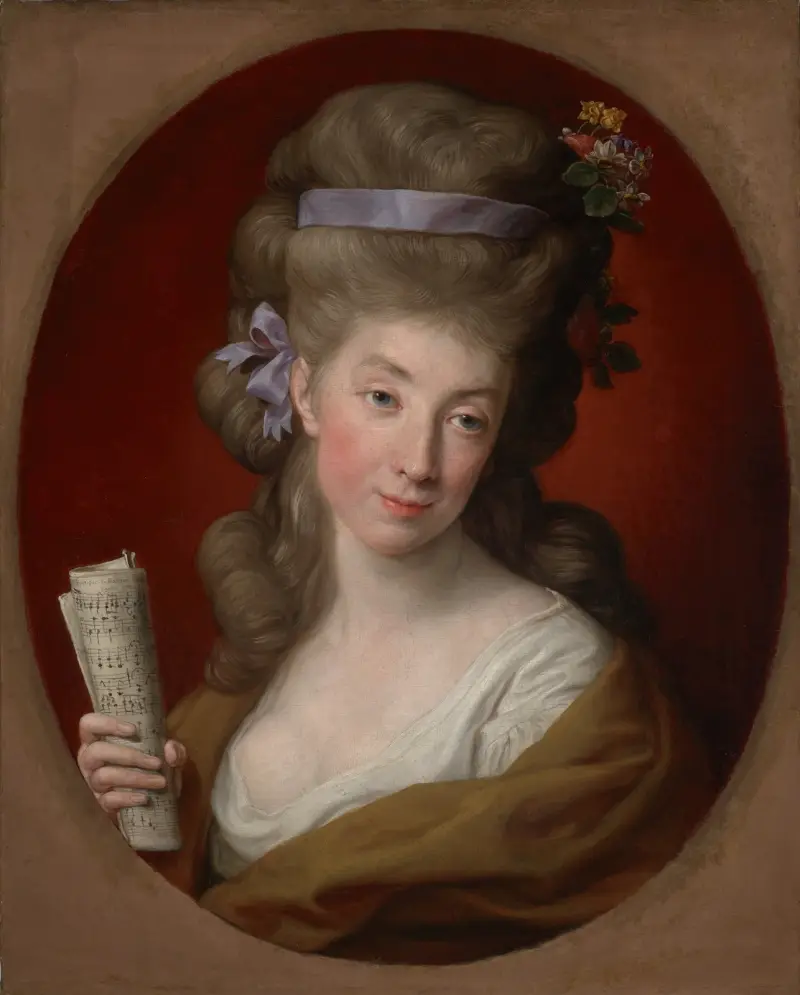 Portrait of Izabela née Lubomirska, Wife of Ignacy Potocki (1755–1783) av Pompeo Batoni