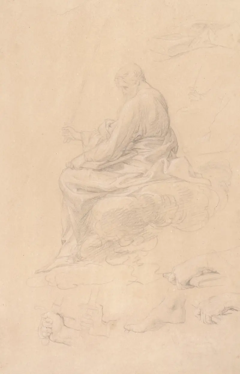 Studien für die Figur des heiligen Paulus in der Allegorie Benedikts XIV. von Pompeo Batoni
