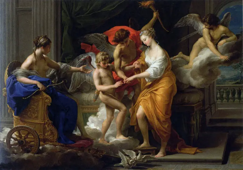 The Marriage Of Cupid And Psyche av Pompeo Batoni