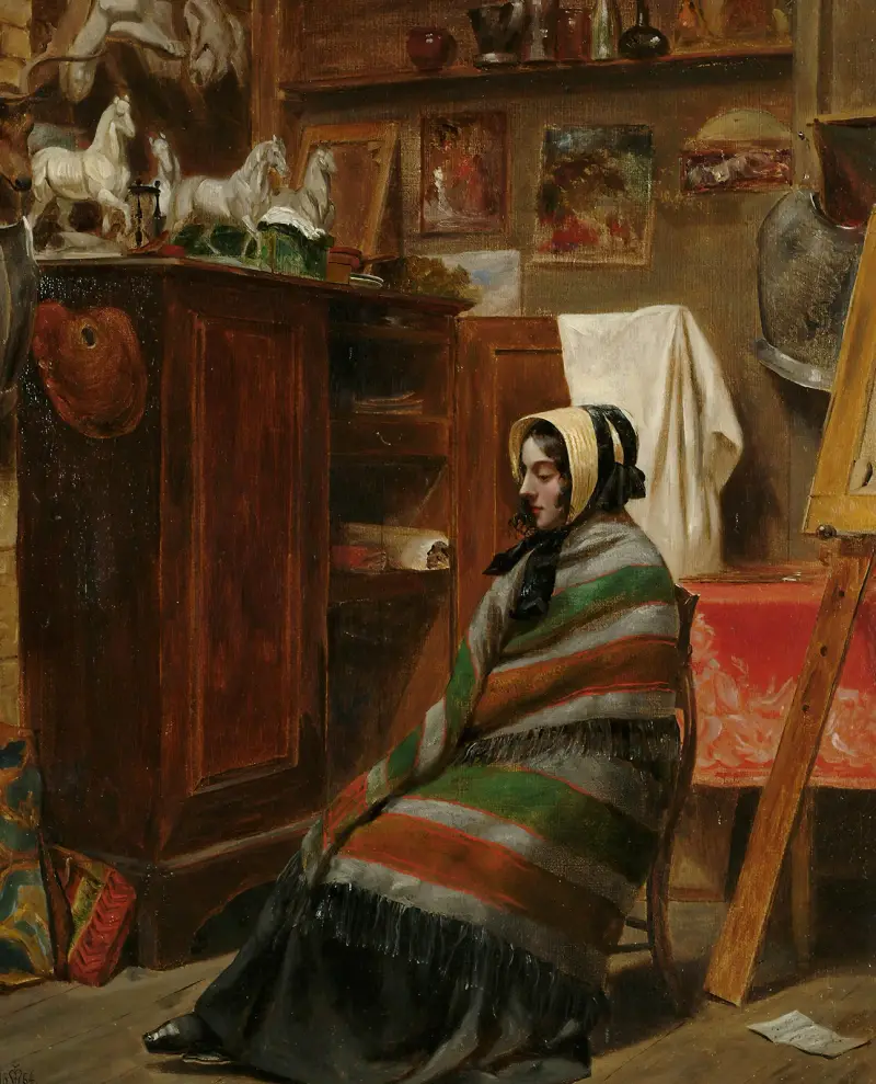 Model v přeplněném ateliéru, William Powell Frith