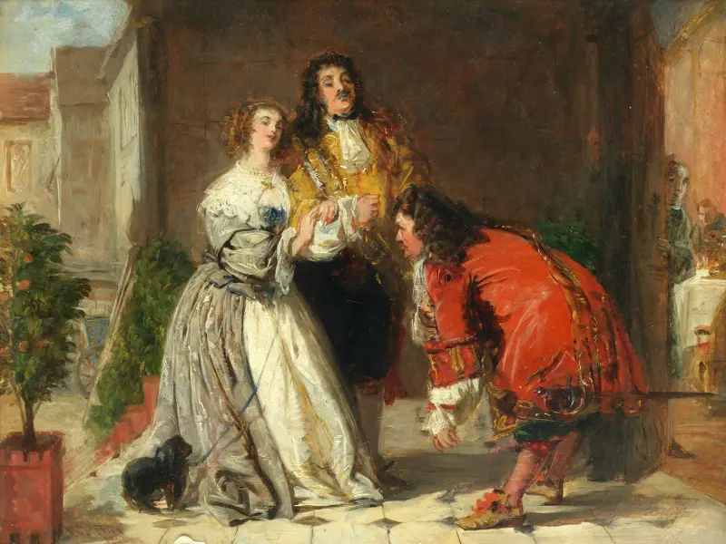 Szene aus Der Bürger als Edelmann von William Powell Frith