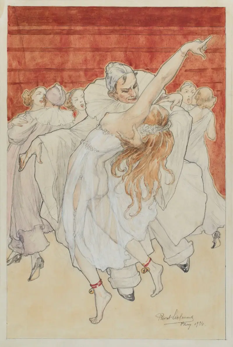 Tanzender Harlekin von Henri Privat-Livemont