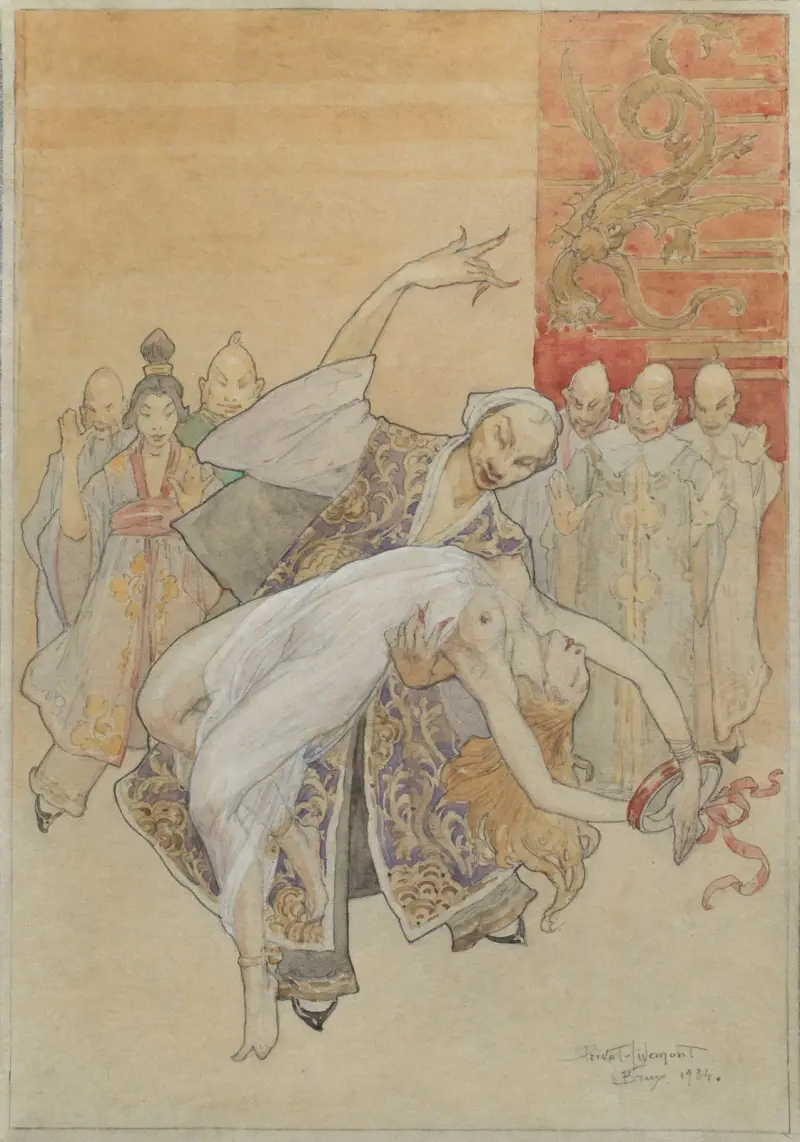 Orientalische Tänzerinnen von Henri Privat-Livemont