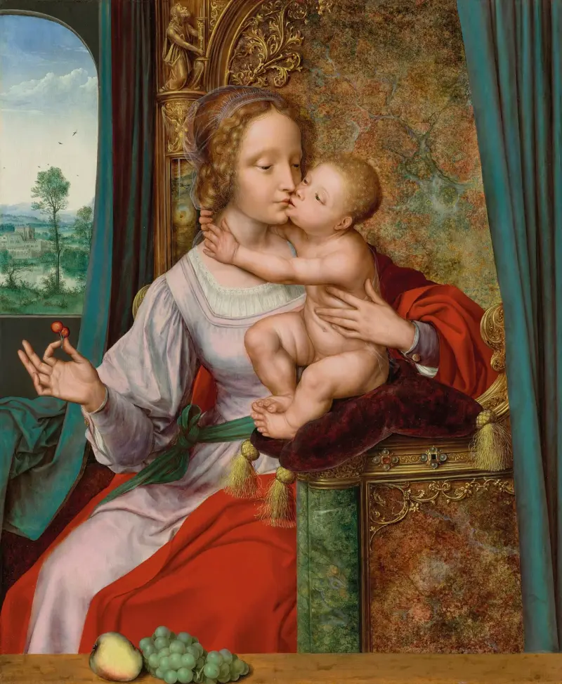 The Madonna of the Cherries av Quentin Massys