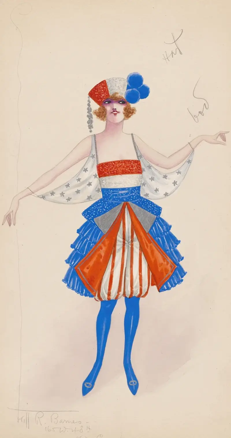 Kostüm für Mädchen in Rot, Weiß und Blau, 1922 – Nr. 4 von Will R. Barnes